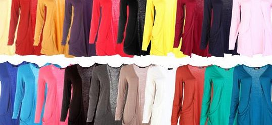 FASHION BOUTIQUE Ladies Long Sleeve Boyfriend Cardigan, Green, ML 12-14