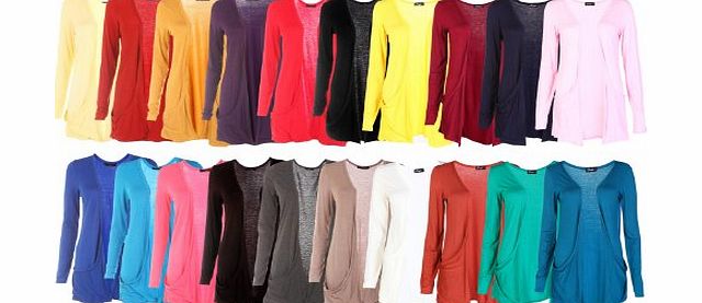 FASHION BOUTIQUE Ladies Long Sleeve Boyfriend Cardigan, Navy, ML 12-14