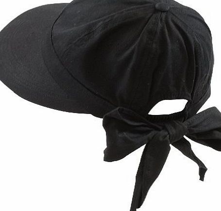 Fashion Helpers Ladies Visor Hat - Womens Golf Hat, Black Hats