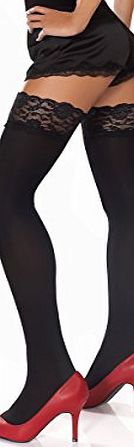 FashionLegs 40 Denier Soft Microfibre Black Hold ups (Small, Black)