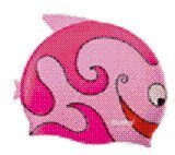 Fashy Childs Pink Silicone Fish Swimming Cap