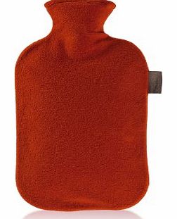 Hot Water Bottle with Fleece Cover Red 2.0L