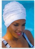 Ladies Swimming Cap White Turban Style