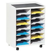 Fast Paper 14-Compartment Mobile Paper Sorter