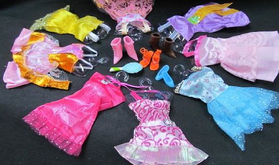 fat-catz-copy-catz 1x Barbie Sindy dolls short cute fairy party dress & 1 pair of shoes/boots (doll not included) -
