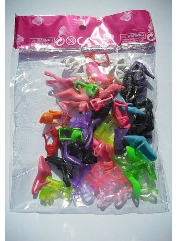 fat-catz-copy-catz 20 Pairs Of Mixed Fashion High Heel Shoes Boots for Barbie Sindy Doll