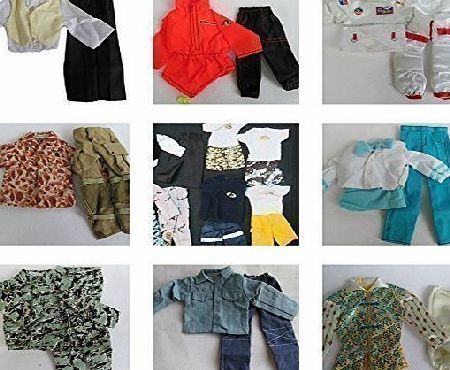 5 x Ken Action Man GI Joe Doll Clothing Outfits Military Casual Style random selection posted from London By Fat-catz-copy-catz