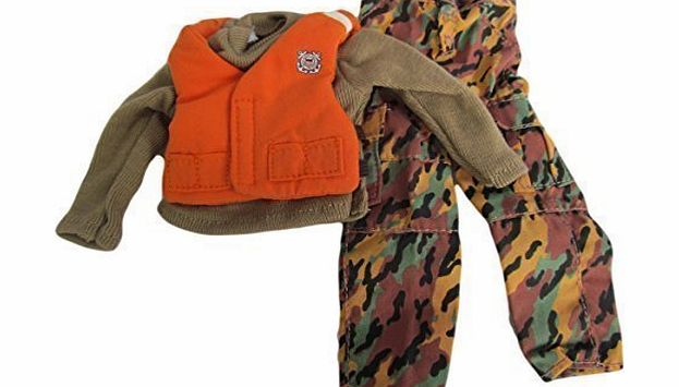 Barbie Ken Action Man G.I. Joe Doll clothes Orange U.S Coast Guard Life Vest, Jumper amp; Trousers 3 piece outfit (Not Mattel) by Fat-Catz-copy-catz