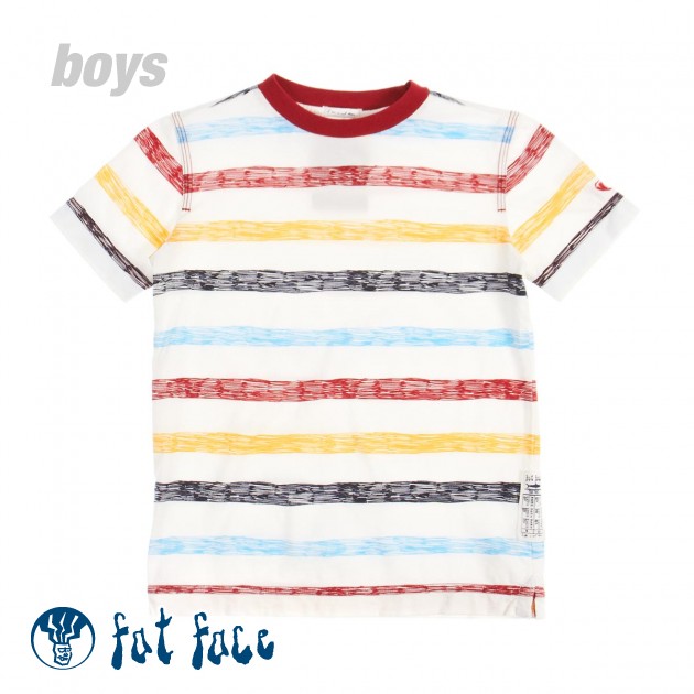 Boys Fat Face Eli T-Shirt - Stark White