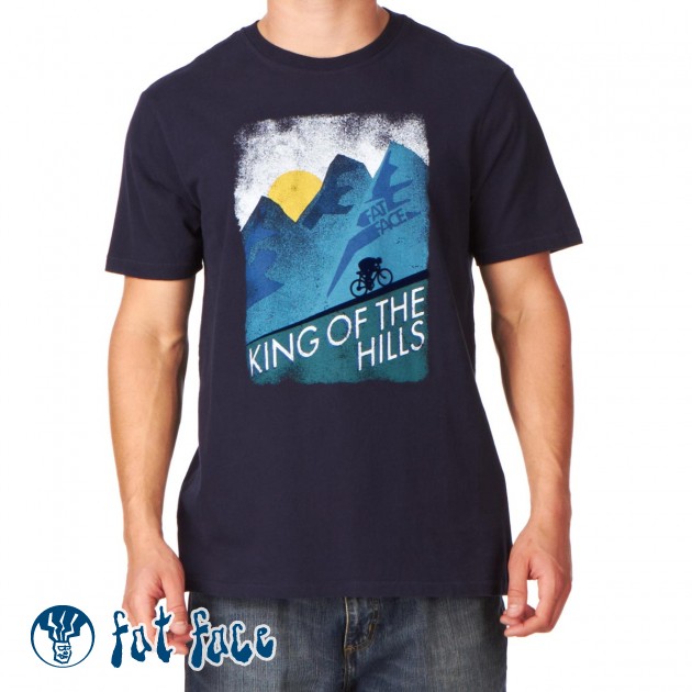 Mens Fat Face King Of The Hills T-Shirt - Dark