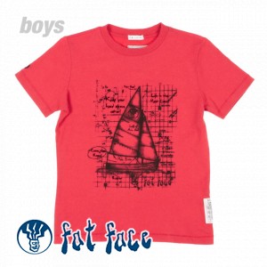 Fat Face T-Shirts - Fat Face Boat T-Shirt - Red