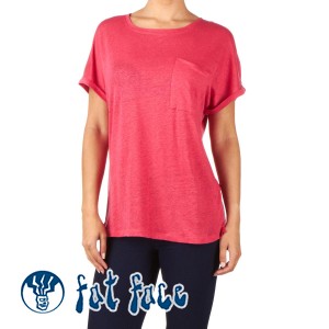 Fat Face T-Shirts - Fat Face Linen T-Shirt - Pink