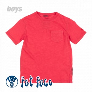 Fat Face T-Shirts - Fat Face Sawyer T-Shirt - Red