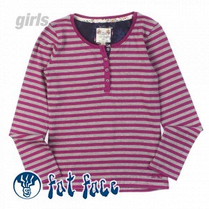 Fat Face T-Shirts - Fat Face Stripe Minzon Long