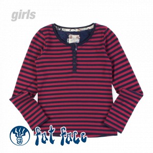 Fat Face T-Shirts - Fat Face Striped Minzon Long