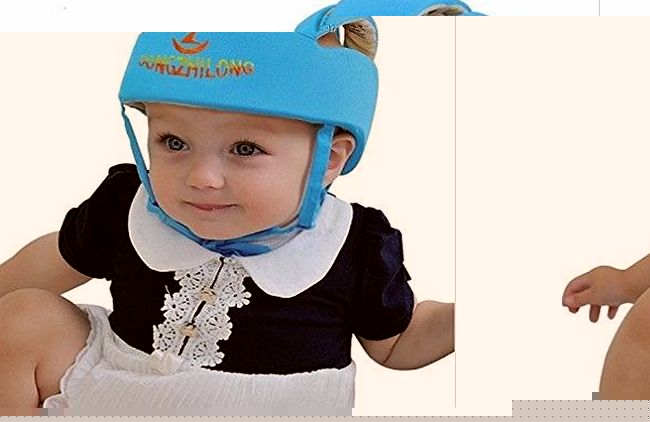favorbest Baby Toddler Safety Adjustable Helmet Headguard Children Hats Cap Harnesses Blue