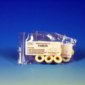 FAW White Acetate Finger Bobs x 6