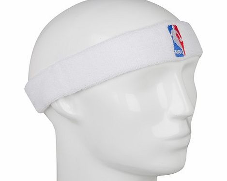 FBF International NBA Logoman Headband - White 460W