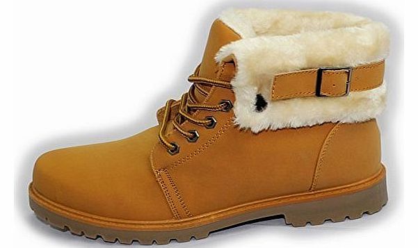FCF WOMENS COMBAT GRIP SOLE FUR LINED HI HIGH TOPS LADIES ANKLE DESERT HIKING BOOTS