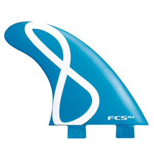 FCS FG5 FIBREGLASS FIN SET. BLUE WHITE