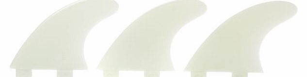 FCS G1000 Natural Glass Flex Tri Fin Set - X-Small