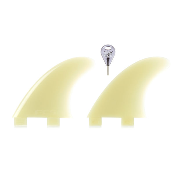 FCS GX Flex Side Fin Set - Natural Glass