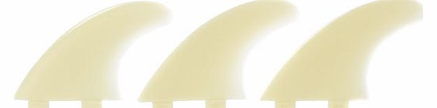 FCS M5 Natural Glass Flex Tri Fin Set - Medium