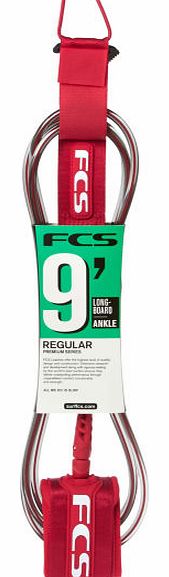 FCS Regular Red Ankle Leash - 9ft 0