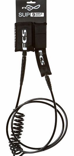 FCS SUP Regular Black Ankle Leash - 9ft 0