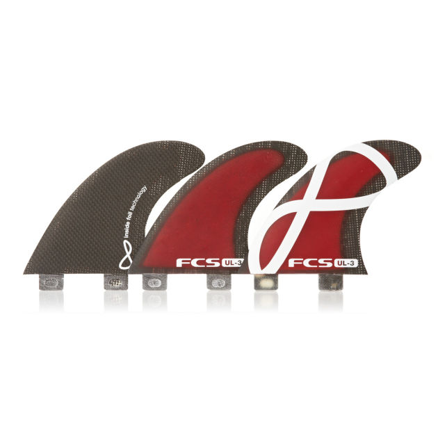 FCS Ultra Light 3 Tri Fin Set - Red