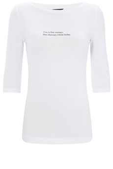 fcuk She Chooses White Print T-Shirt