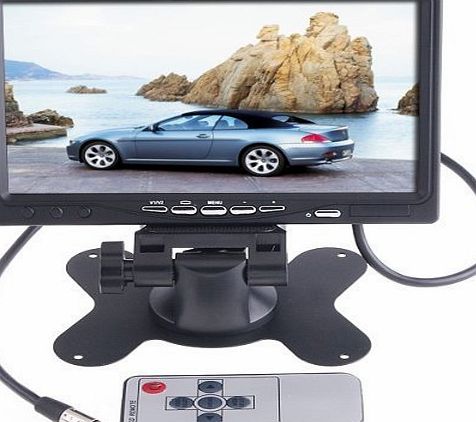 ePathChina 7 inch TFT Color LCD Car Rear View Camera Monitor Support Rotating The Screen and 2 AV Inputs
