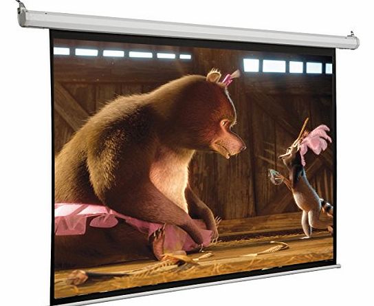 FDS 100 4:3 Electric Motorized Projector Screen Cinema Home HD TV Matt White