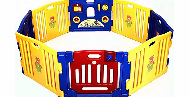 FDS 8 Panel Baby Playpen Kids Play Center Yard Home Indoor Outdoor Playzone