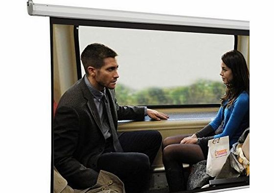 FDS 84 4:3 Electric Motorized Projector Screen Cinema Home HD TV Matt White