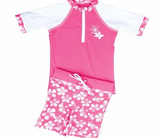 FEDJOA - French Designer - Girl Uv Sun Protection Swim Set UPF 50  - HAWAI 8-10 years
