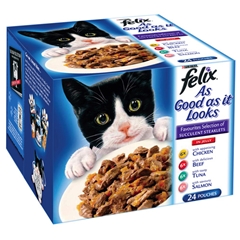 Felix Adult Pouch As Good As It Looks Favourites Select Cat Food 100gm 24 Pack