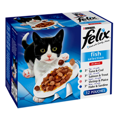 Felix Adult Pouch Fish Select Cat Food 100gm 12 Pack