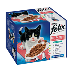 Felix Adult Pouch Supermeat Select Cat Food 100gm 24 Pack