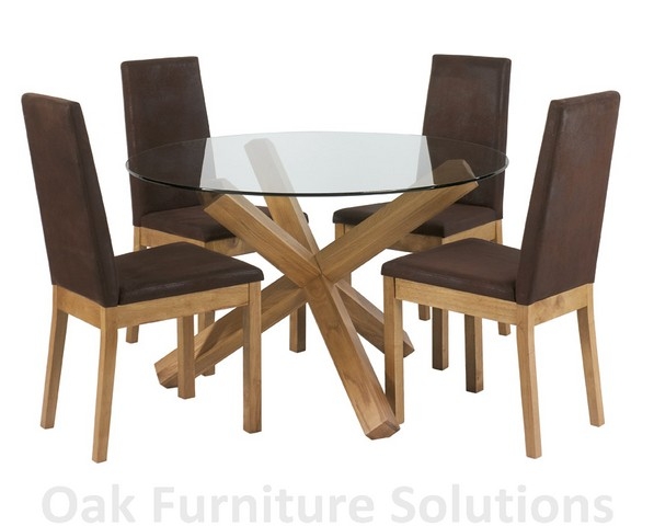 Felix Dining Table and 4 Upholstered Dining Chairs