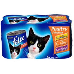 Felix Mixed Pack 6 x 400g tins LIMITED STOCK