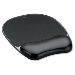 fellowes Crystal Mouse Mat Pad with Wrist Rest