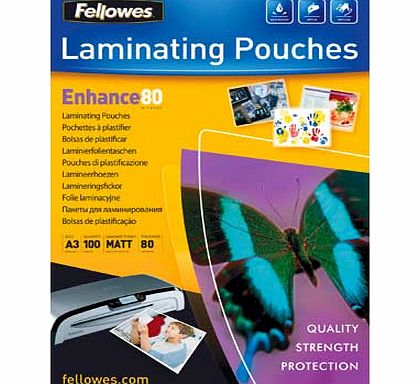 Fellowes Laminating Pouches A3 80mic 25 Pack