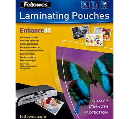 Fellowes Laminating Pouches A4 80mic 25 Pack