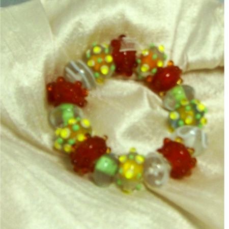 Femme Blue Bobble Bracelet - Yellow and Gold