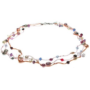 Femme Blue Raindrops and Rainbows Necklace