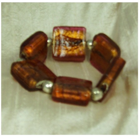 Femme Blue Rose Pink and Silver Bracelet