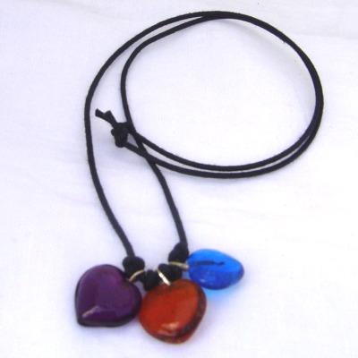 Femme Blue Three Hearts