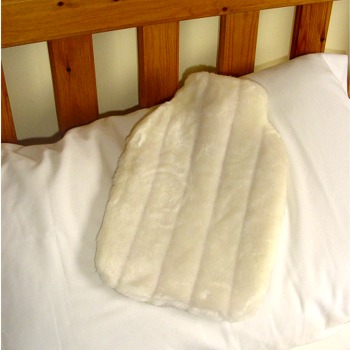 White Faux Fur Hot Water Bottle