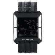 BLACK RUBBER DIGI WATCH/BAG